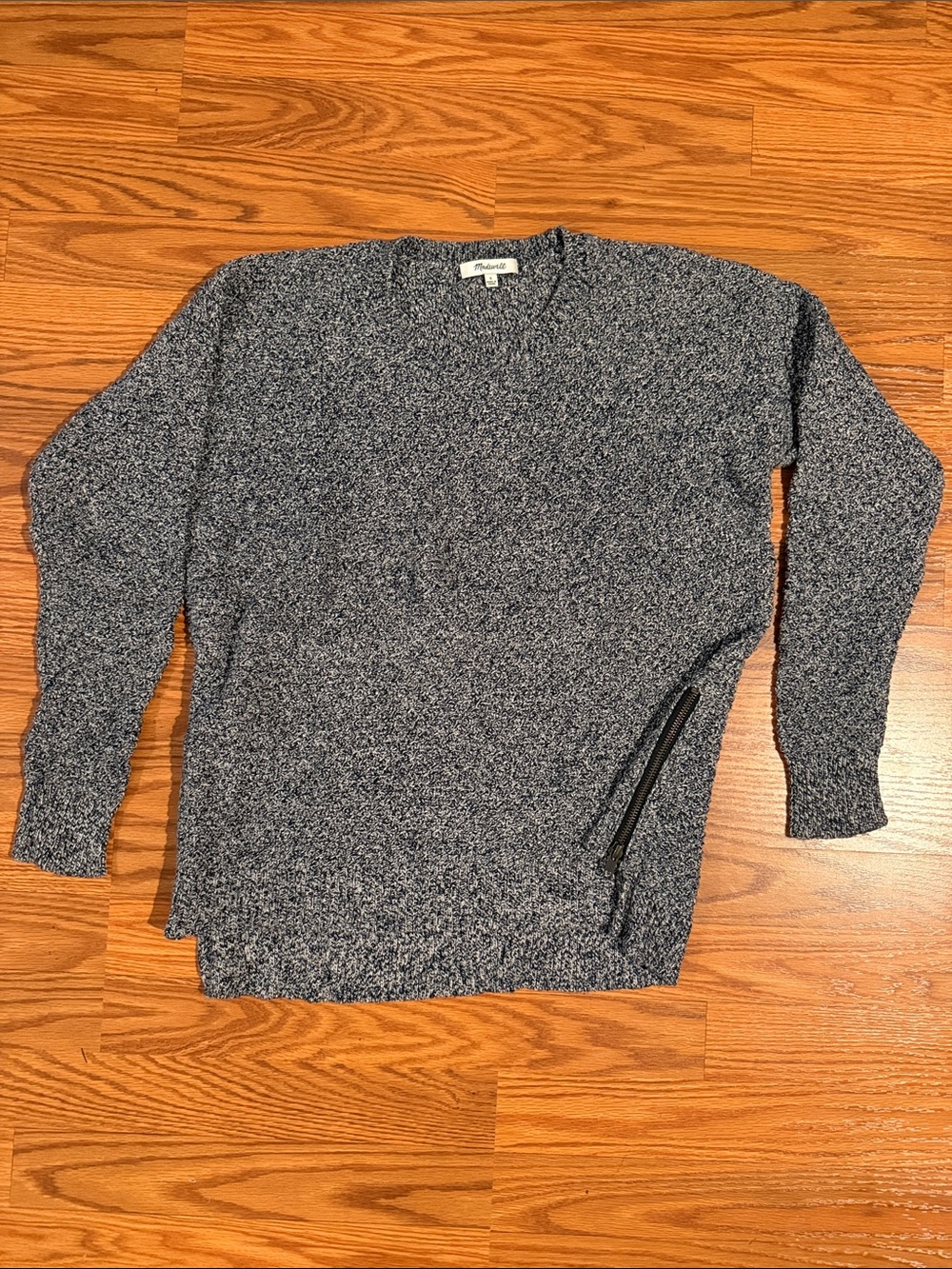 Madewell Crewneck Zipper Side Sweater